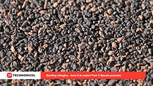 Roofing shingles - how it is made? Part 1: Basalt granules (subtitles)