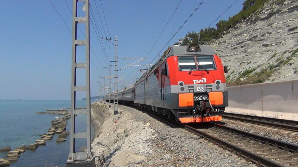 Tunnel complex on adler-tuapse Railroad